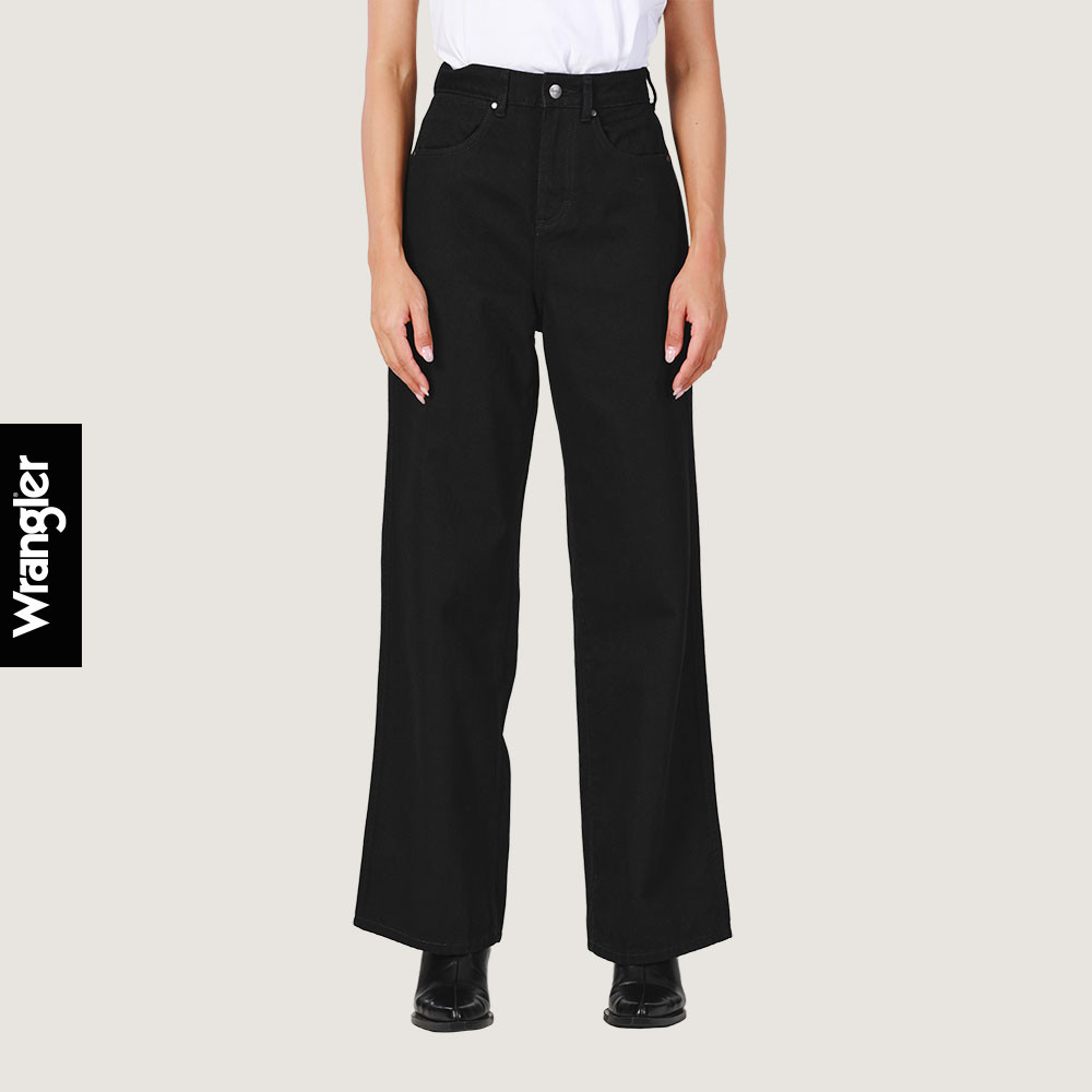 WRANGLER กางเกงยีนส์ผู้หญิง คอลเลคชั่น Everyday with Wrangler เอวสูง ทรงหลวม Loose รุ่น WR S125WLOSN15 สีดำ