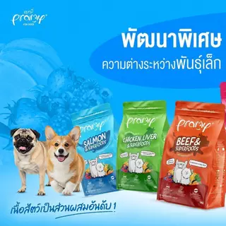 Pramy พรามี่ อาหารเม็ดสุนัข ทำจากเนื้อสัตว์แท้ ไม่มีผลพลอยได้จากสัตว์ปีก ดูแลครบ ขนาด 8-10 kg
