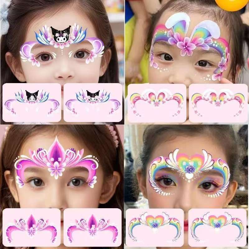 สติกเกอร์ตกแต่งใบหน้าเจ้าหญิงเอลซา 5 ชิ้น/เซ็ต เพื่อการเล่นและ.party.time