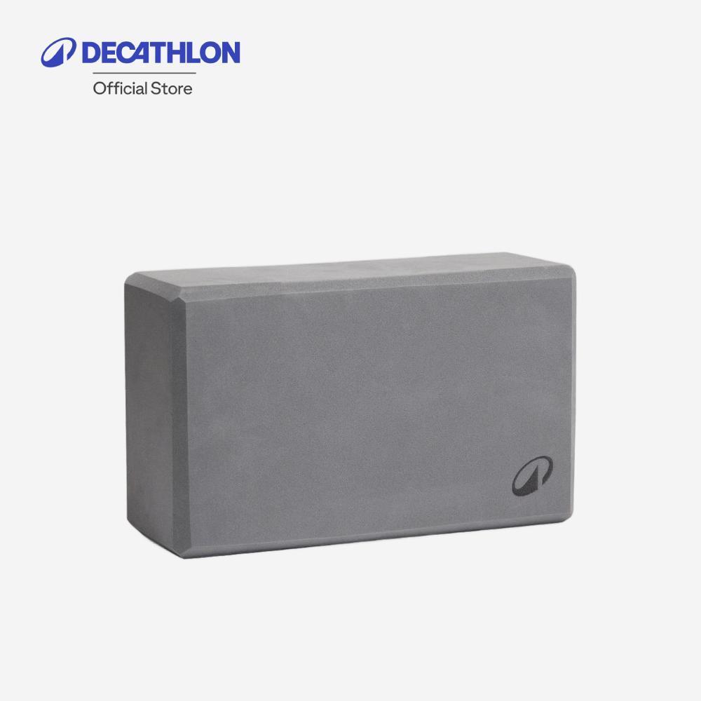 Decathlon Foam Yoga Block บล็อกโฟมโยคะทำจากวัสดุรีไซเคิล 20% - Grey