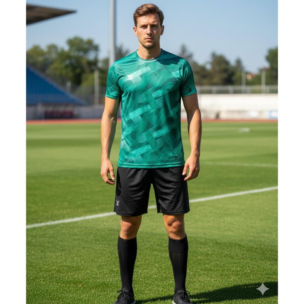 เสื้อกีฬาคอกลม คอยางยืด ทำจากผ้าไมโคร สไตล์ใหม่ B2A223