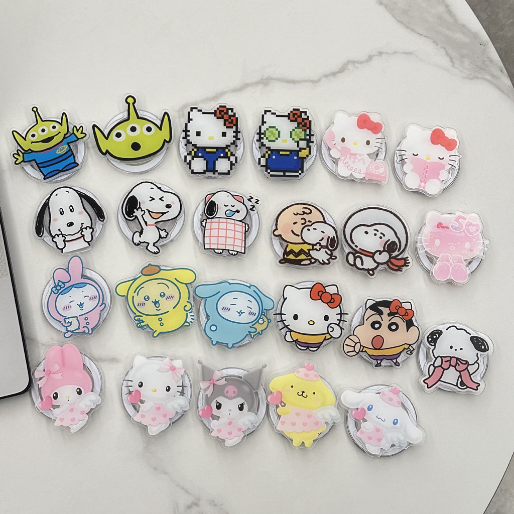 Salsa 3C ร้านขายของชํา/การ์ตูน Angel Kuromi Magnetic Bracket เคสโทรศัพท์สร้างสรรค์ Lazy Bracket แมวส