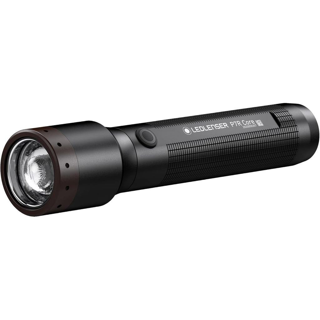 ไฟฉาย LED Lenser P7R สามารถชาร์จไฟได้, 1400 ลูเมน, กันน้ำ, เหมาะบ้าน, แคมป์ปิ้ง, และสถาารณ์ฉุกเฉิน