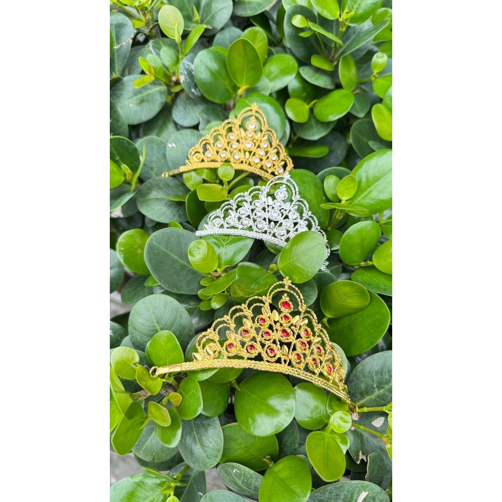 มงกุฏชุดไทย กะบังหน้าเด็ก–ผู้ใหญ่ ใส่ได้ | เครื่องประดับผมนางรำ ชุดไทยโบราณ