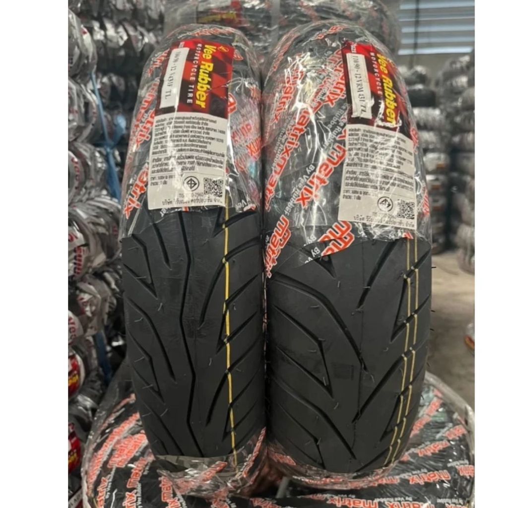 VEERUBBER ยางนอก วีรับเบอร์ขอบ12 ไม่ใช้ยางใน SCOOPY ZOOMER GIORNO ลายVRM431 - รูปที่ 2