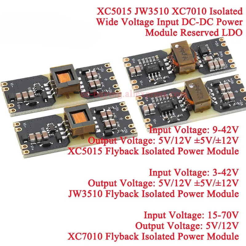1-5 ชิ้น XC5015 แยก DC โมดูลแรงดันไฟฟ้ากว้าง 9-42V อินพุต 5 โวลต์ 12 โวลต์ 24 โวลต์เอาต์พุต Stabiliz