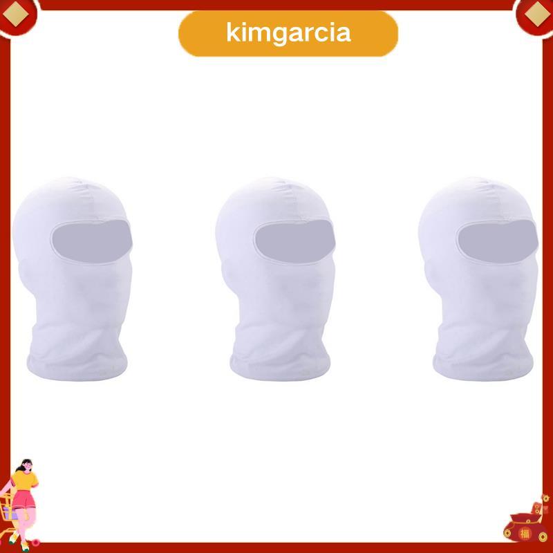 kimgarcia 3X Outdoor Full Face Mask Thin Motorcycle Cycling Ski Mask White