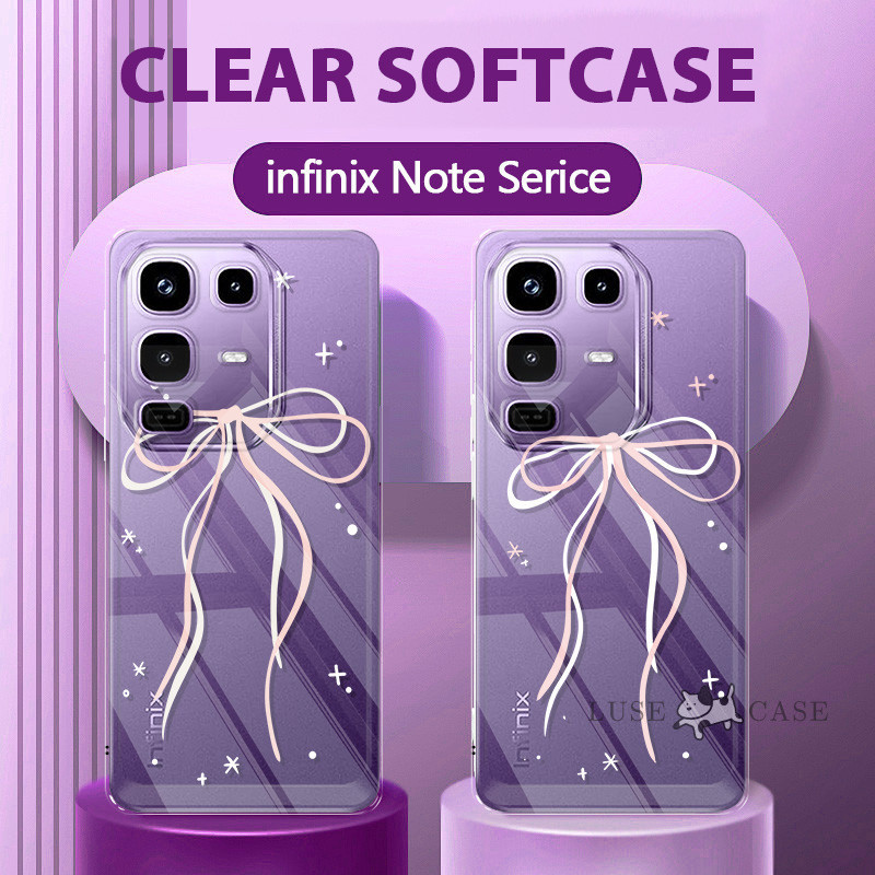 HP เคสสาวโบว์พรีเมี่ยมล่าสุด Infinix Note 50 Pro 5G 30 40 Pro Plus 5G 40 4G Tk เคสโทรศัพท์น่ารัก