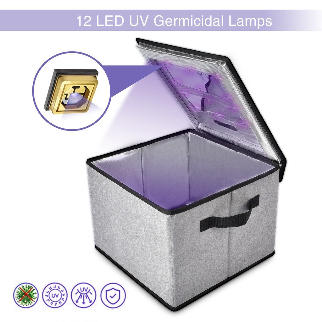 ถุงฆ่าเชื้อ UVC อัลตราไวโอเลตฆ่าเชื้อถุงเก็บแม่กระเป๋า LED ฆ่าเชื้อพับฆ่าเชื้อชุดชั้นใน 8EWX