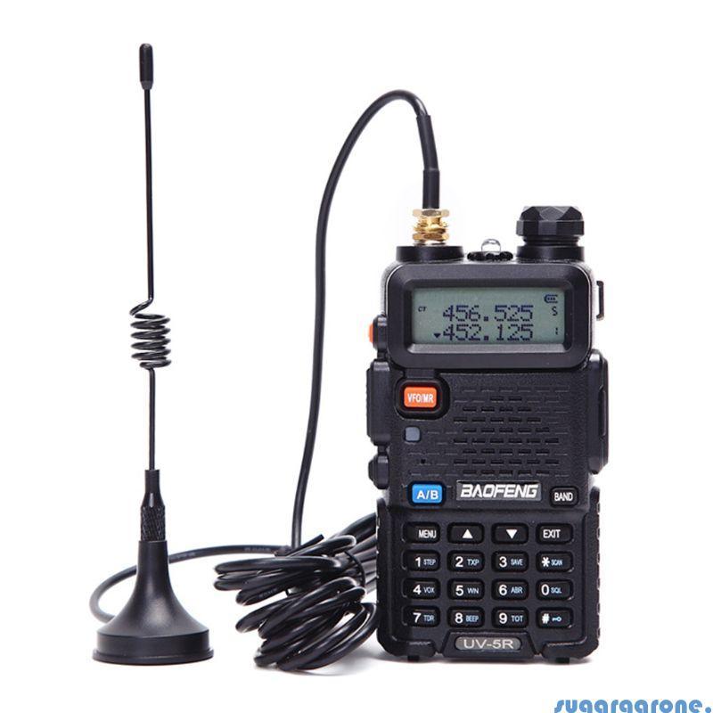 น้ําตาลวิทยุแบบพกพา Mini Car VHF เสาอากาศสําหรับ Quansheng Baodao UV5R Walkie