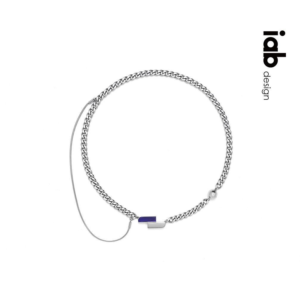 Iab กระเป๋аเดินทาง พร้อมสร้อยคอออกแบบสองชั้น สไตล์ผสม-match สีตัด контัสท์ ดูเก๋ไก๋