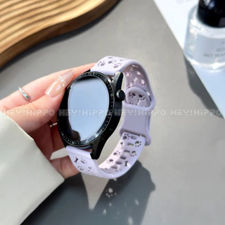 การ์ตูนน่ารักสุนัข paw Bone hollow สายซิลิโคนสําหรับ Amazfit 2 Square/Active 2/GTS 4Mini/GTS 4 3 2e 2Mini/Bip 3/Bip SU Pro Bip6 Bip5 unit bip3 เปลี่ยนสร้อยข้อมือ Band