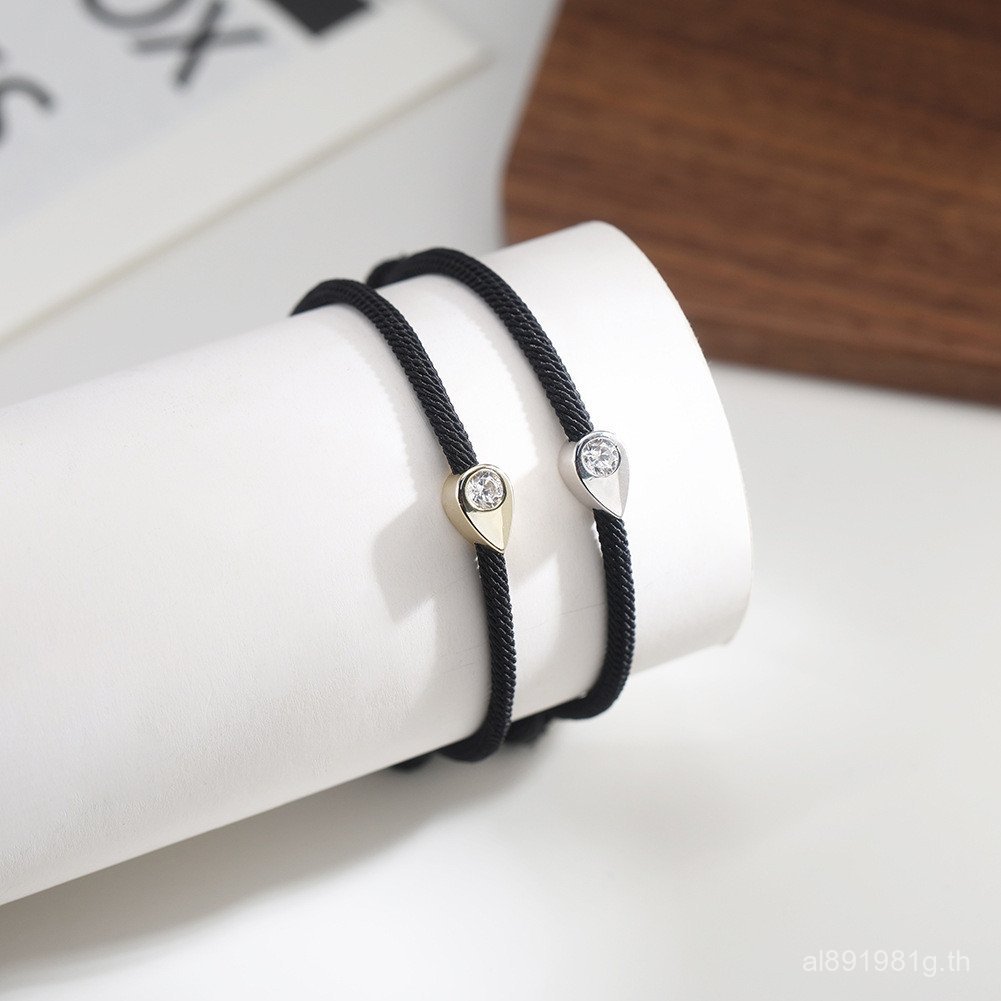 สร้อยข้อมือเงินสเตอร์ลิง S925 รูปหยดน้ำฝังเพชรสังเคราะห์ลายคลาวด์สำหรับทั้งผู้ชายและผู้หญิง สามารถปร