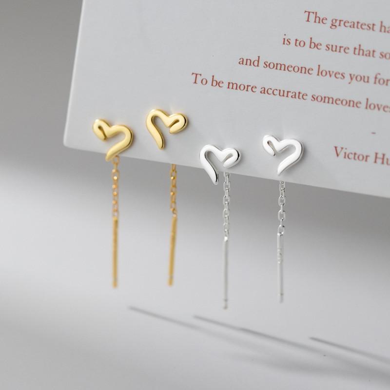 Heartstring Earrings ต่างหูเงินแท้ S925 [MERCELO]