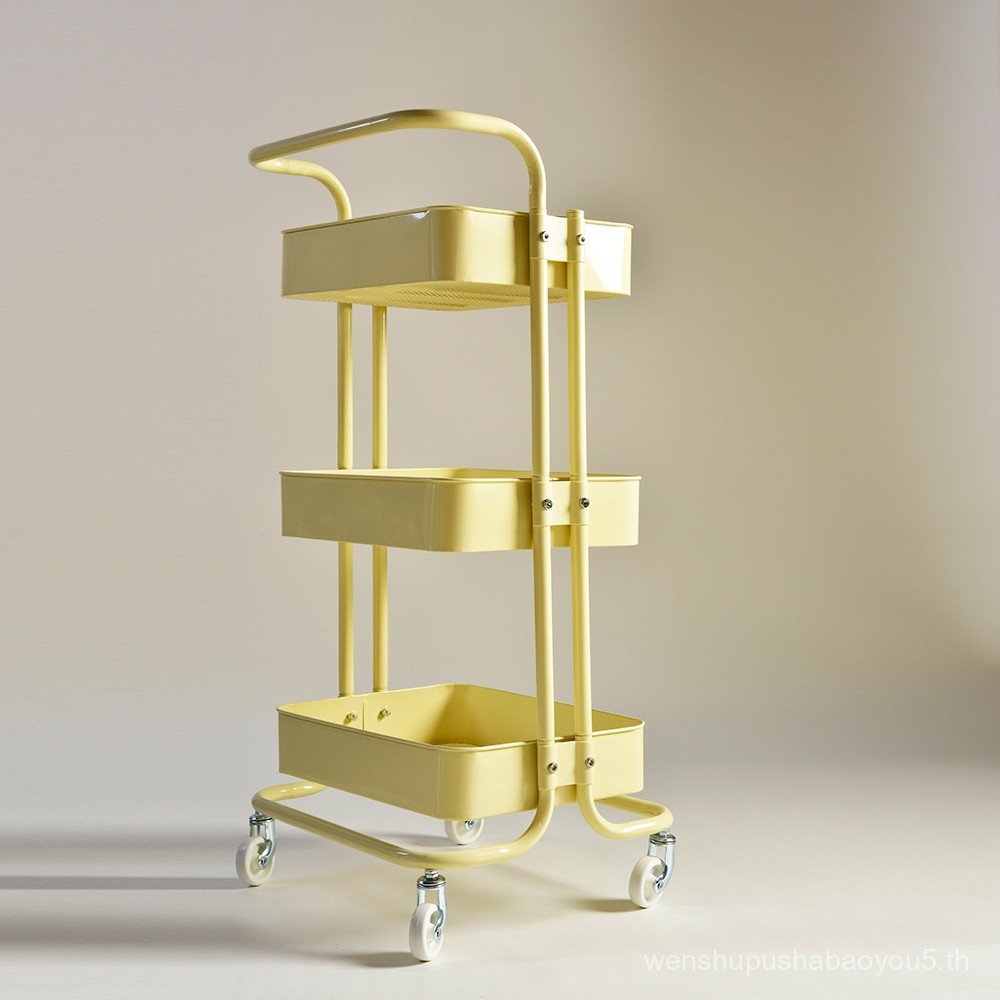 Miao HOME รถเข็นห้องครัวชั้นยืนหลายชั้นชั้นวางหนังสือมือถือ RASKOG Rask ชั้นเก็บของมีล้อ