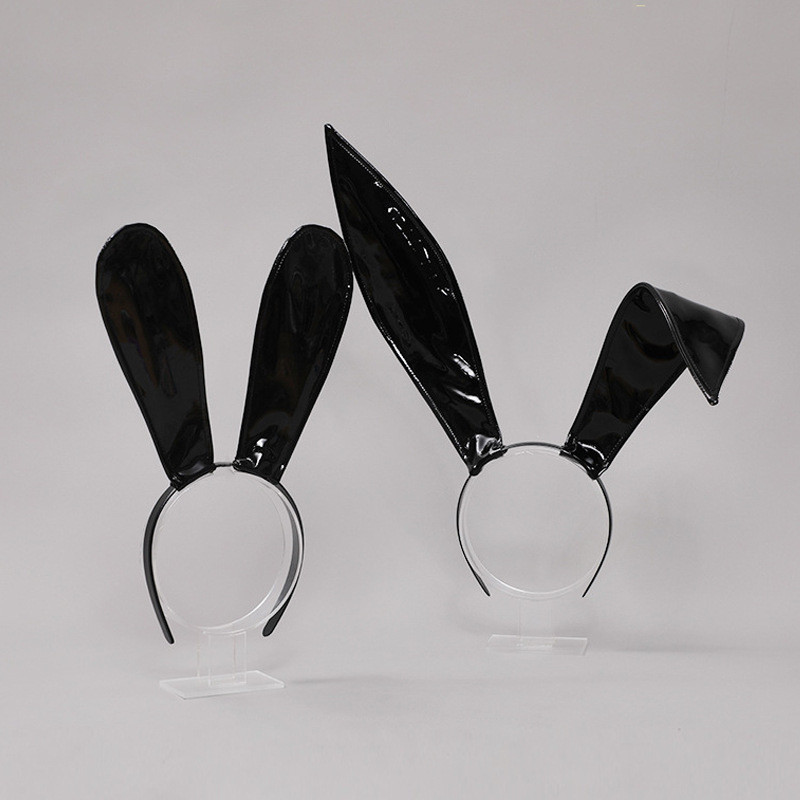 หนังสาวกระต่ายแถบคาดศีรษะน่ารัก Hand-Made กระต่ายหูคอสเพลย์ Props Party Headwear Dress Up One Piece 