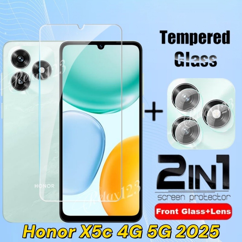สําหรับ Honor X5c 4G 2025 Full Screen Protector กระจกนิรภัยสําหรับ Honor X5C X5c Plus HonorX5c HONOR