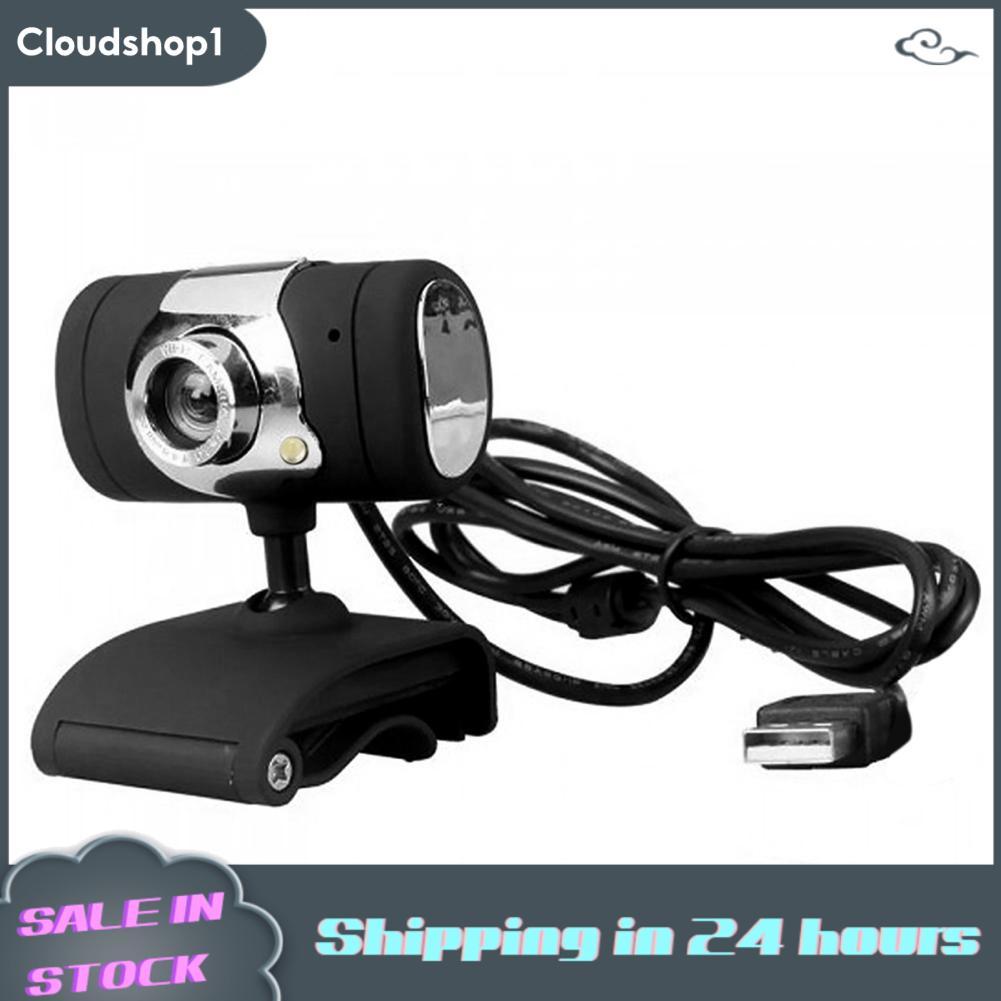 cloudshop1 USB 2.0 เว็บแคม Conference Cam HD Video Clip-on กล้องพร้อมไมโครโฟนสำหรับแล็ปท็อปเดสก์ท็อป