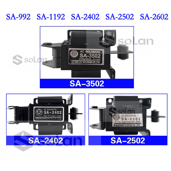 SA-2502-2-2402-992-1192 AC รถแทรกเตอร์แม่เหล็กไฟฟ้า 1.5kg15MM เตียงเจาะขนาดเล็ก AC220V