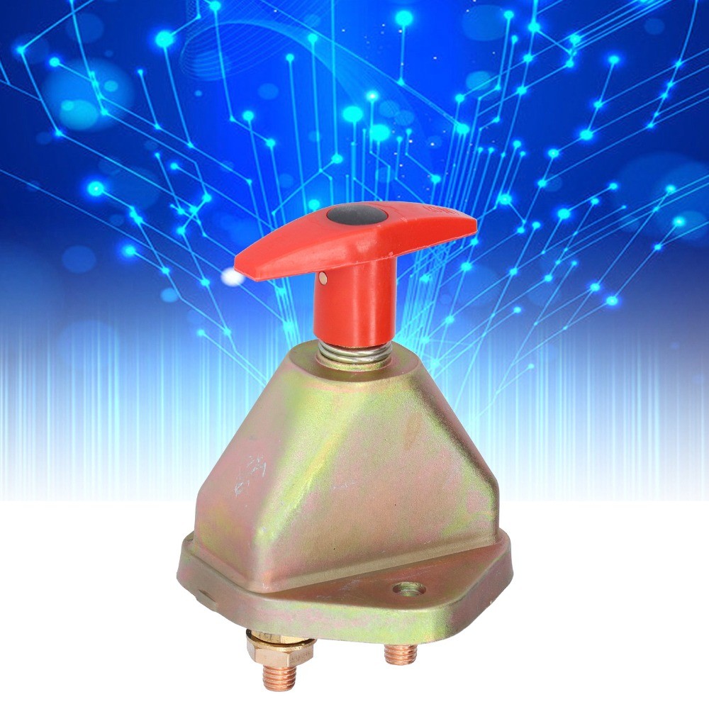 BEEYE สวิตช์ ตัวแยกแบตเตอรี่, สวิตช์ตัดการเชื่อมต่อหลัก 12-24V สําหรับงานหนัก, สวิตช์ตัดไฟทองแดงติดตั้งง่ายขนาดกะทัดรัดแบตเตอรี่ตัดการเชื่อมต่อรถแข่ง