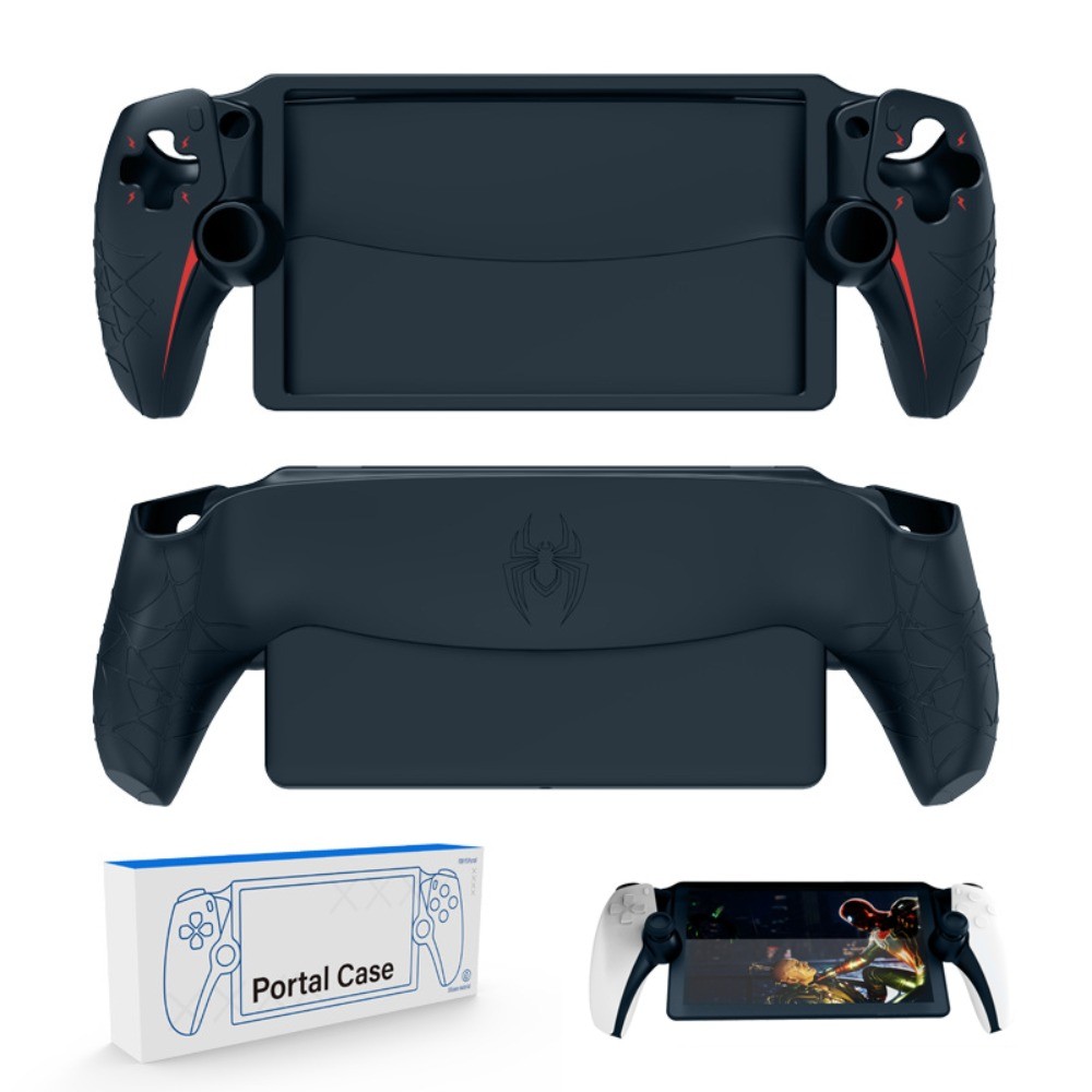 Spider เคสซิลิโคนแบบนุ่มสําหรับ PS Portal ฝาครอบป้องกันแบบเต็มพร้อมเคสกันลื่นและป้องกันรอยขีดข่วนสํา