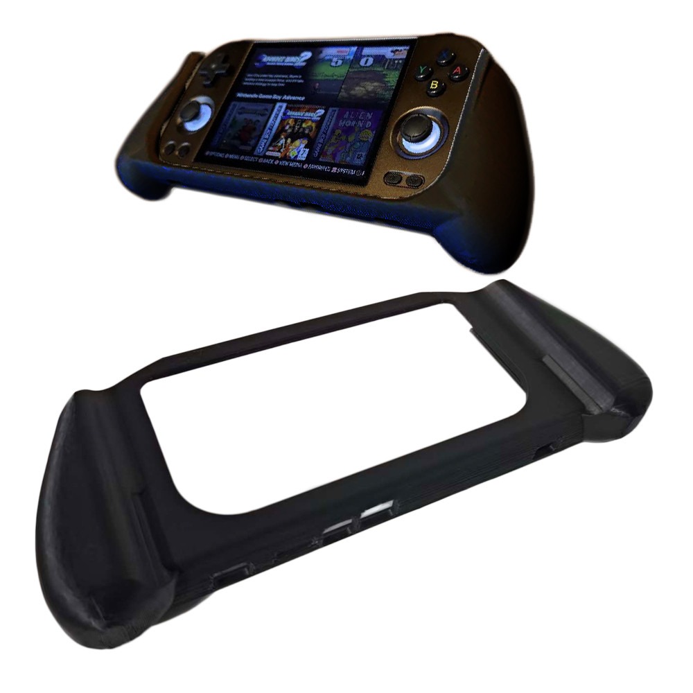 Ergonomic 3D พิมพ์ Grip Handle สําหรับ Anbernic RG477M เกมคอนโซล,ลื่นจับการออกแบบที่มีรายละเอียดต่ํา