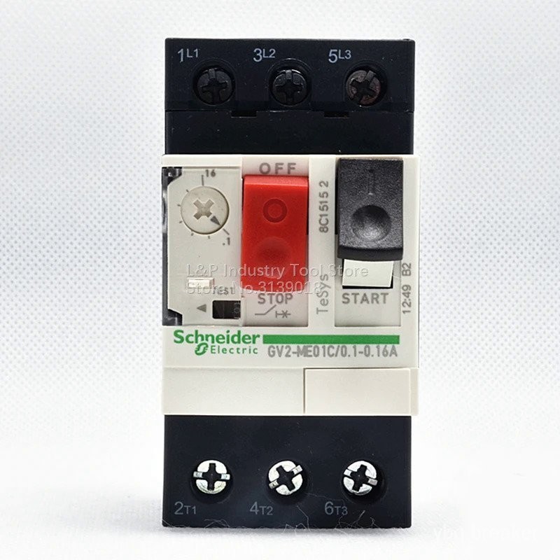 100% New Original Schneider GV2ME01 C Motor Circuit Breaker GV2ME01C 0.1-0.16A Push Button 3P Therma