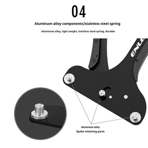 เครื่องมือปรับความตึงซี่ลวดล้อจักรยานอลูมิเนียม มิเตอร์วัดความตึงซี่ลวด ENLEE - รูปที่ 3