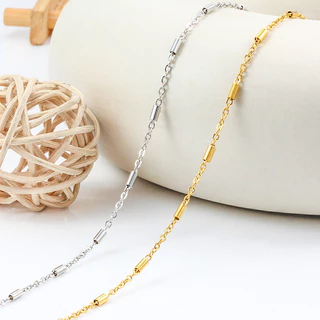 สร้อยคอนikel 925 โซ่ชุบด้วยทอง 18K แบบคลิปข้าม ออกแบบสวยงามหรูหรา อุปกรณ์แฟชั่นล้ำสมัย