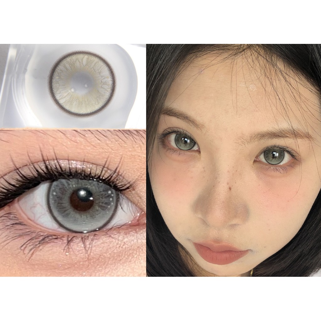 (1 คู่)YGZHUI, Serltyca Brand ,14.20mm,Gdia:13.5mm ,(เกรด 0-8), คอนแทคเลนส์ 6 เดือนใช้(grey)
