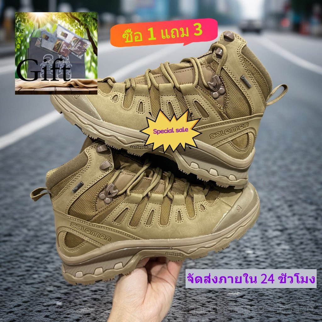 รองเท้าเดินป่า Salomon XT-Quest 4D GTX สำหรับผู้ชาย ออกแบบมาเพื่อกิจกรรมกลางแจ้ง มีคุณสมบัติกันลื่น 