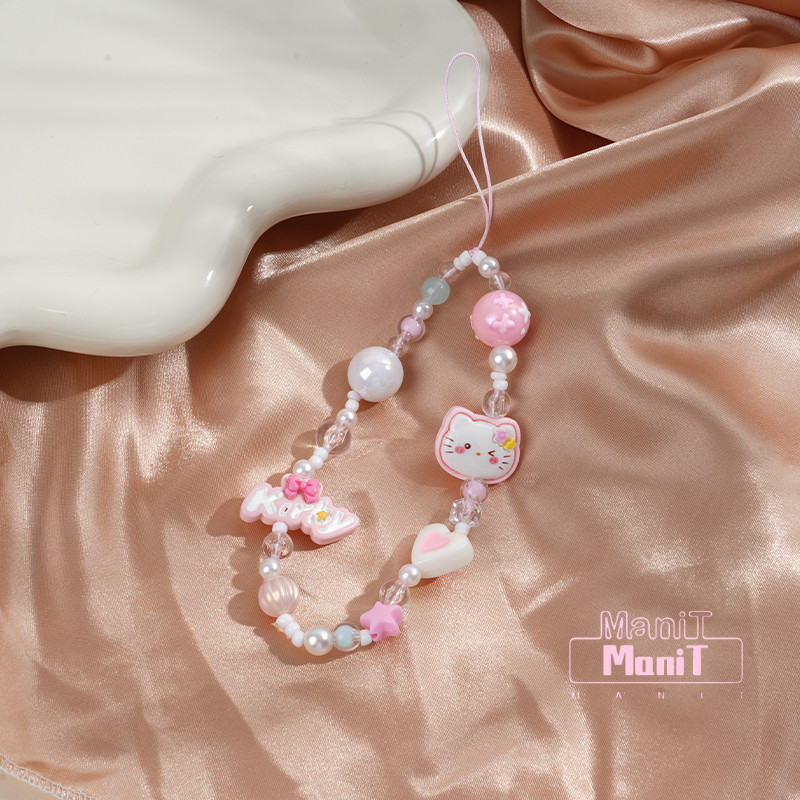 [MTech]สายคล้องโทรศัพท์สีชมพูน่ารักและสร้างสรรค์ สายคล้องโทรศัพท์ป้องกันการสูญหายของกล้อง