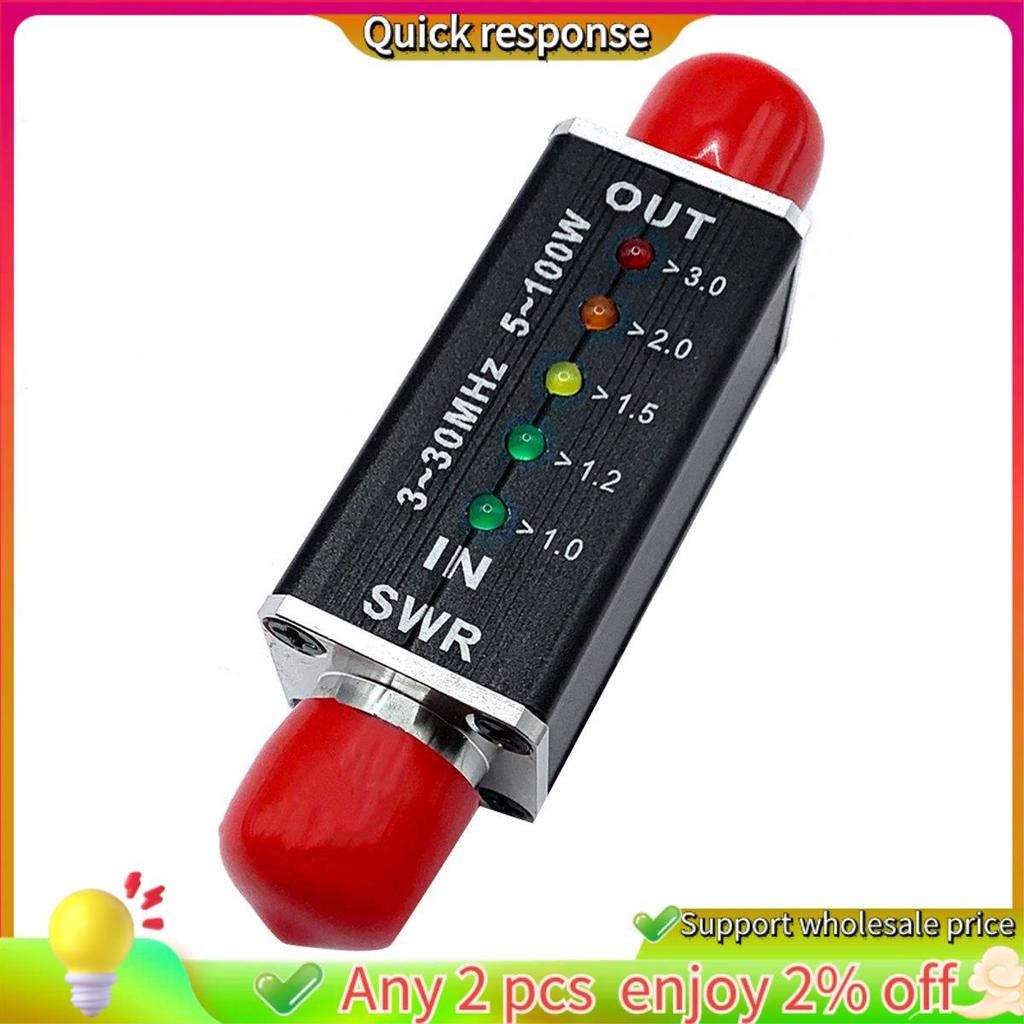 ในสต็อก-SWR Meter SWR&Power Meter 3-30MHz ความถี่ 100W สําหรับอุปกรณ์วิทยุคลื่นสั้นต่างๆ
