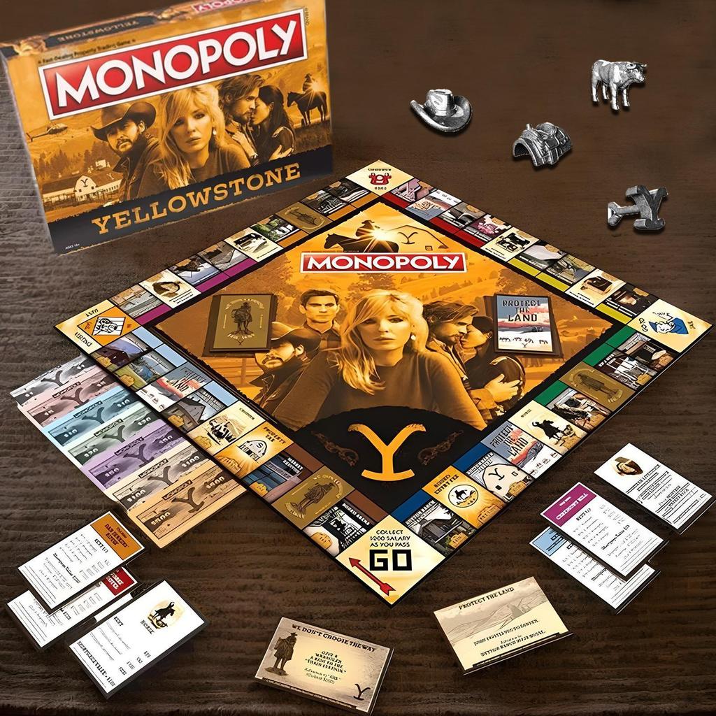 Kids Monopoly Board Games TV Series-Themed Wild West Card Games Creative Game Night Card Game Card B