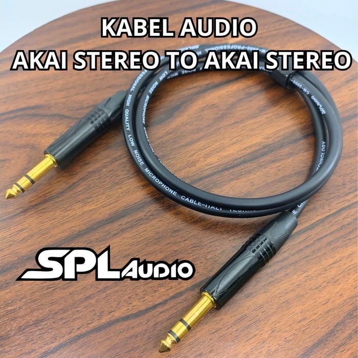 สายสัญญาณเสียง SPLAudio cm3000 TRS Akai Stereo 6.5mm to Akai Stereo 6.5mm - สีดํา, 50cm