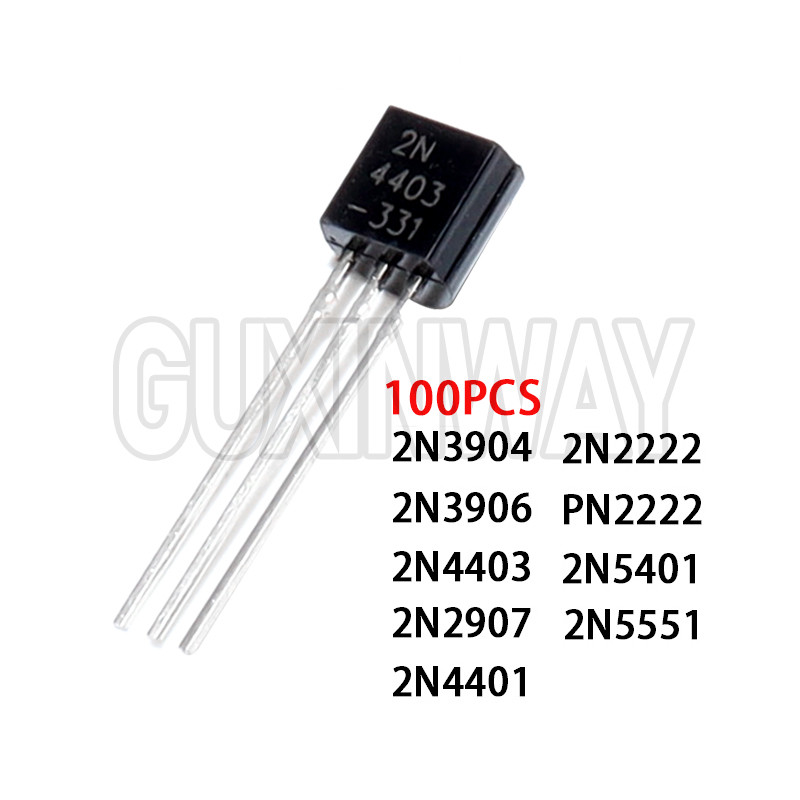 100pcs 2N3904 2N3906 2N4403 2N2907 2N4401 2N2222 PN2222 2N5401 2N5551 TO-92 TO92 Transistor New