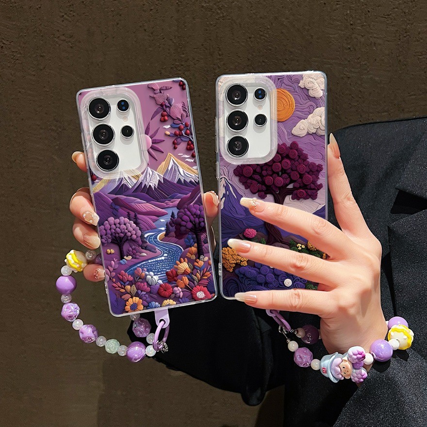 สีม่วงต้นไม้รูปแบบภูเขาสําหรับ Remi A1 A2 12 9 9T 13 A5 A4 A3 Pro 13C 12C 10C 10A 9C 10 Prime K40 K5