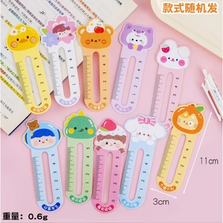 S0025 2in1 ที่คั่นหนังสือ + ไม้บรรทัด ขนาด 5ซม. ลายน่ารัก Bookmark & Ruler สุ่มลาย