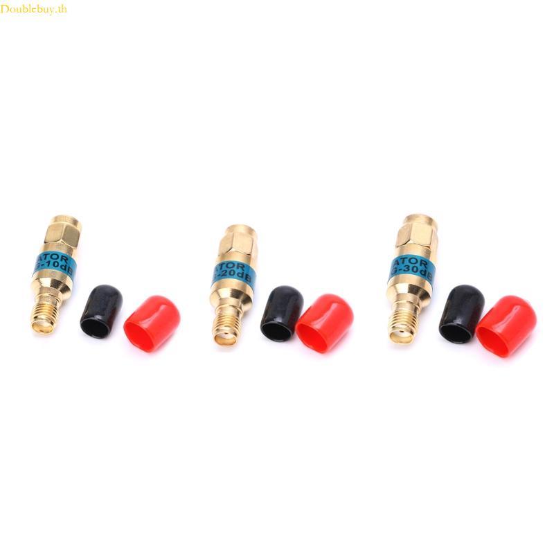 Doublebuy Golden Attenuator SMA-JK ชายหญิง RF Coaxial Attenuator 2W 0-6GHz 30db