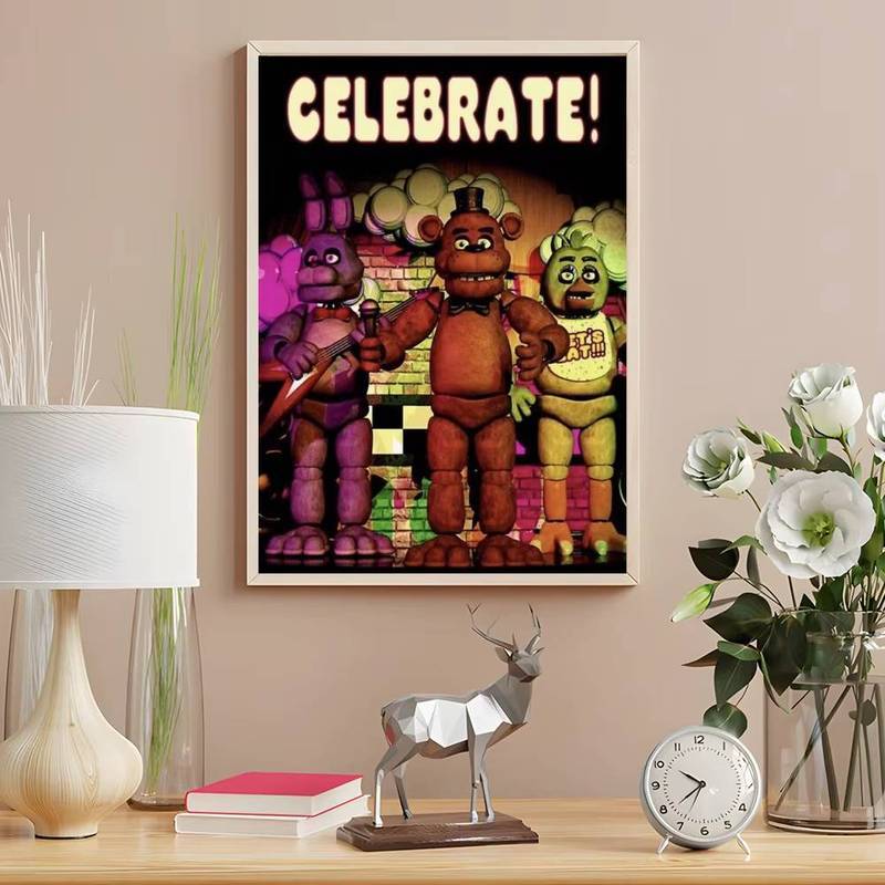 Fnaf Five-nights-At-Freddys โปสเตอร์คลาสสิก Wall art รูปที่ 6