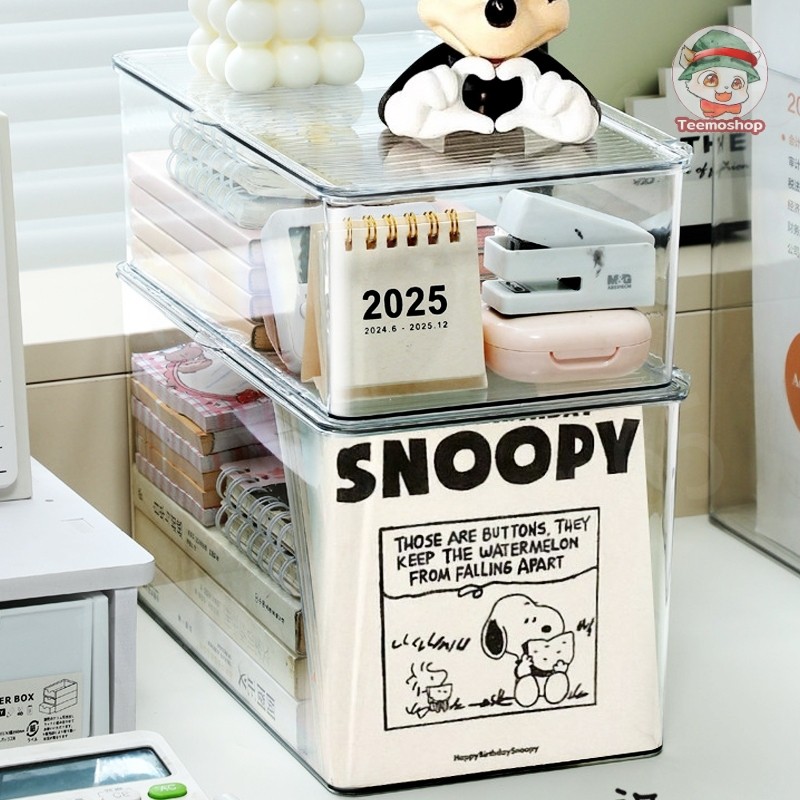 กล่องจัดระเบียบบนโต๊ะ ดีไซน์ใส เรียบหรู วางเครื่องใช้สำนักงานหรืออุปกรณ์อิเล็กทรอนิกส์ขนาดเล็กได้ - รูปที่ 5