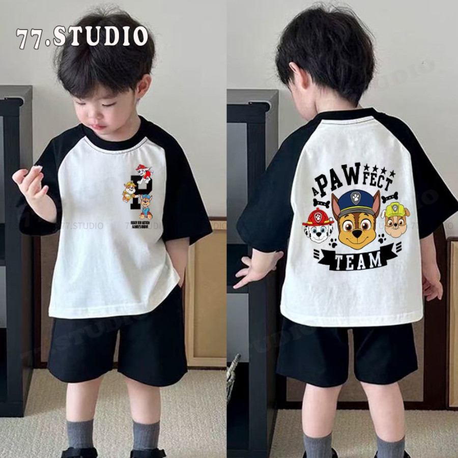 COD✅（พร้อมส่งจากกทม มาถึงใน 2วัน）เสื้อยืดเด็กผ้าฝ้ายแท้แขนสั้น 2025 ฤดูร้อนสไตล์ใหม่ลำลองระบายอากาศเย็นสบาย