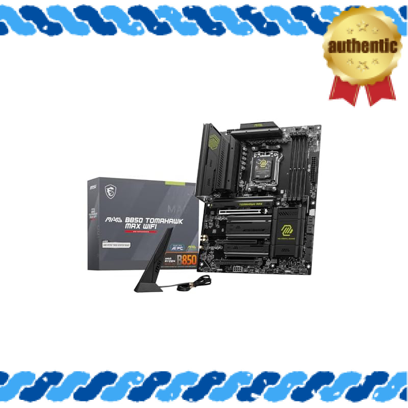 MSI MAG B850 TOMAHAWK MAX WIFI ATX Motherboard compatible with AMD Ryzen 9000/8000/7000 series (AM5)