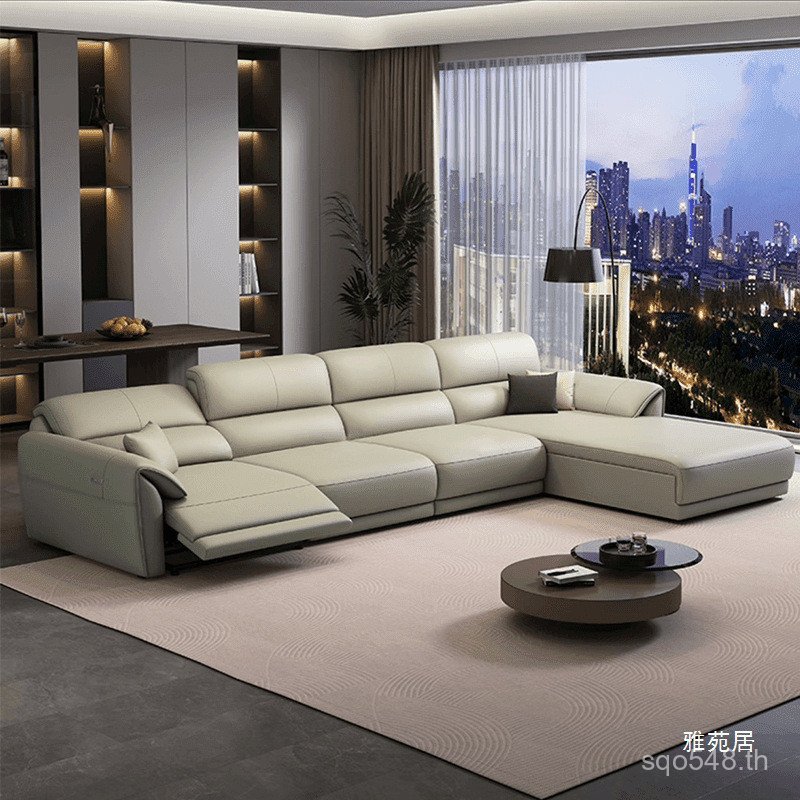 Maiyue Zero Back Wall ชั้นแรกของแท้หนัง Space Capsule ไฟฟ้าโซฟาหนังแท้สมาร์ทช่องปรับฟังก์ชั่นโซฟาไฟฟ