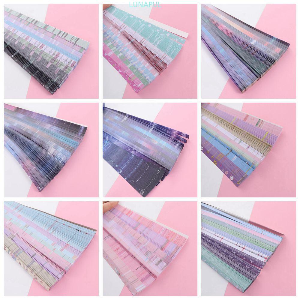 LUNAPUL Origami ดาวแถบกระดาษสําหรับเด็กตกแต่ง Diy Origami แถบกระดาษตกแต่ง Origami Star ตกแต่งบ้าน Lu