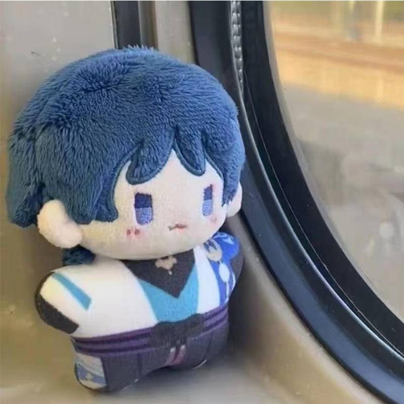 10 ซม.Genshin Impact Scaramouche Wanderer คอสเพลย์ตุ๊กตาตุ๊กตาผ้าฝ้ายรูปตุ๊กตา Plushies ตกแต่งห้องกระเป๋าอุปกรณ์เสริม