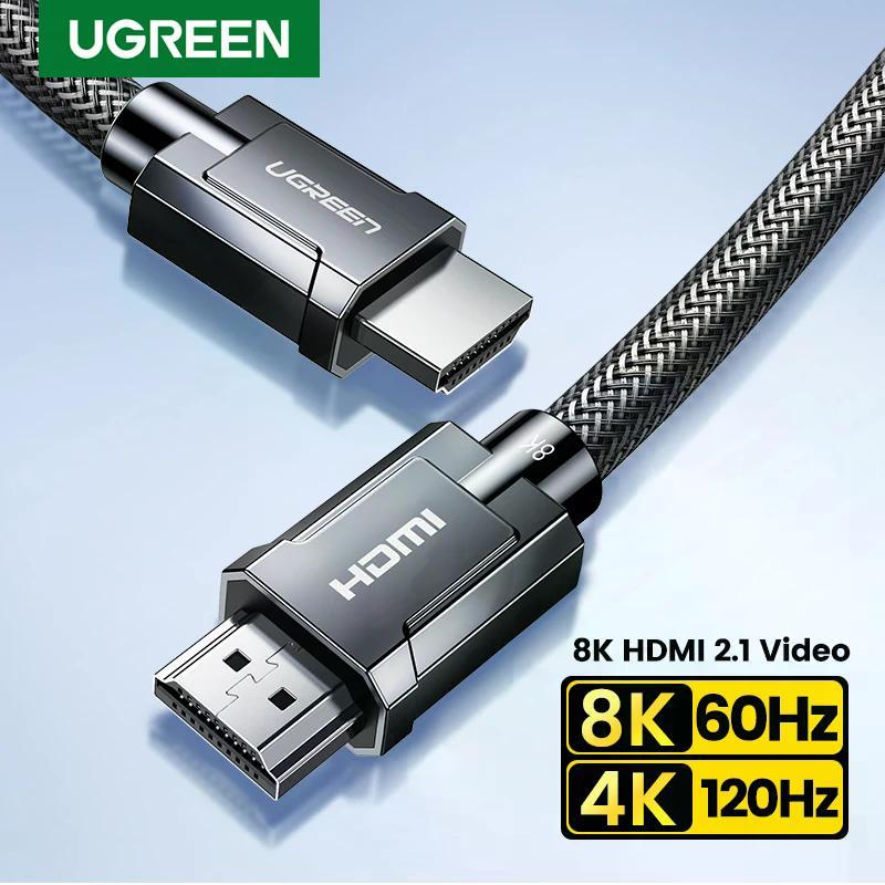 UGREEN สาย HDMI 2.1 8K/60Hz 4K/240Hz 48Gbps HDCP2.2 สาย HDMI สําหรับทีวีแล็ปท็อปพีซี PS4 PS5