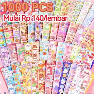 [DOTDING] Grosir 1000/500/200Pcs Sticker Berbagai Kartun Shiny Stiker Lembar/Mahasiswa DIY Hias Bahan Stiker/Colorful Cartoon Cute Stiker Alat Tulis H300