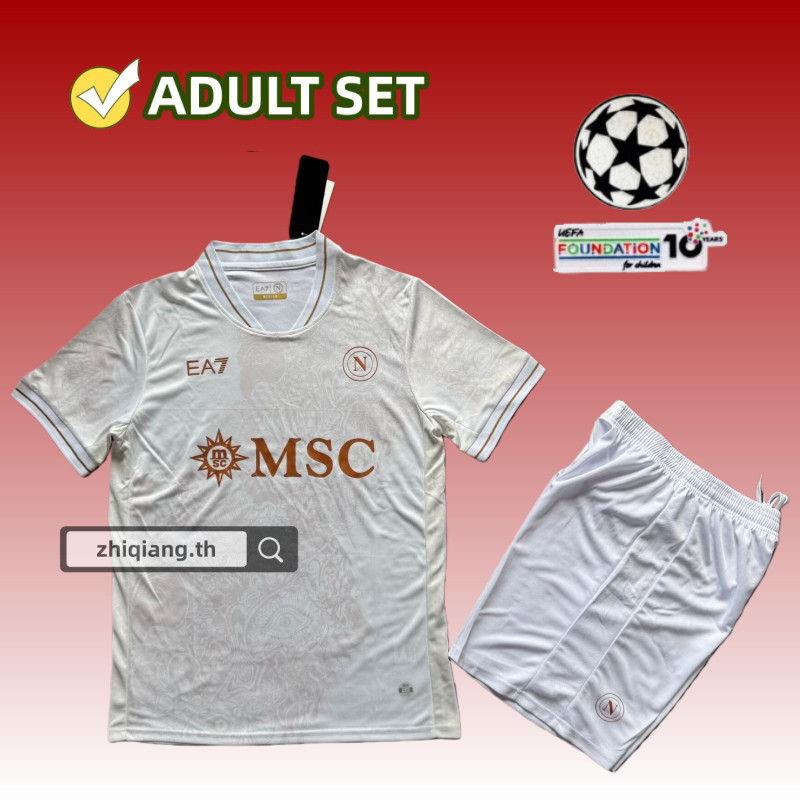 ชุดฟุตบอล UCL SEASON SSC Napoli สำหรับเล่นและเชียร์ทีม ไซ즈 S-2XL