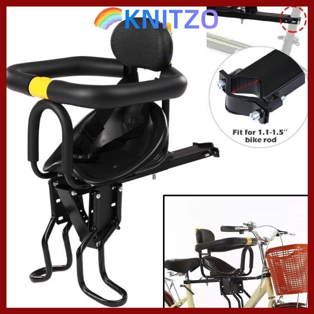 ถัก เบาะจักรยานเด็ก,พับออกแบบเหยียบสิ่งที่แนบมาพับด้านหน้าที่นั่งเด็ก,ปลอดภัยปรับด้านหน้าเมาพับโครงสร้างที่นั่งจักรยานด้านหน้าส